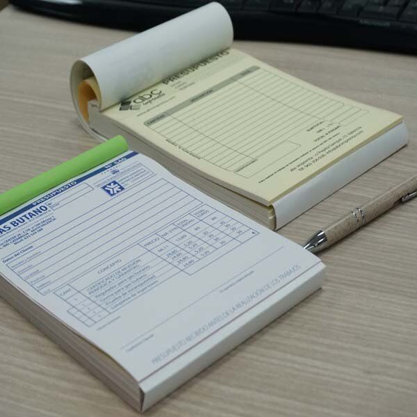 talonarios de comandas y presupuestos